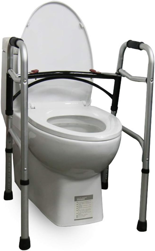 Autopeck Folding Standard Walker Bathroom Toilet Handrail Aluminium Foldable Walking Frame Bariatric Heavy Duty for Seniors Adults -