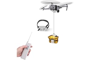 AMOMKET Universal Drone Payload Delivery System with Remote Release - Airdrop Mechanism & Multi-Purpose Clip for Wedding Rings, Fishing Bait, Fits DJI Mini 3 Pro/Mavic 3 Pro/Mini 4 Pro/Air 3/Avata & More