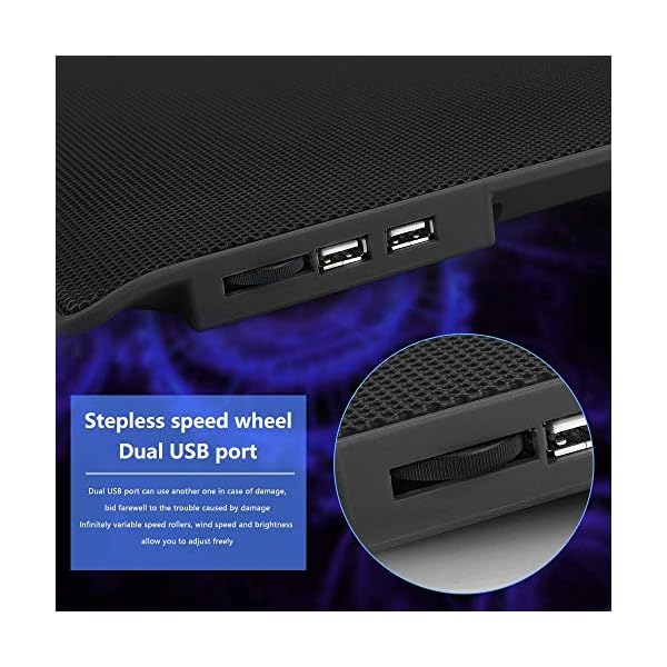 yidenguk-Laptop-Cooling-Pad-Adjustable-Angle-Ultra-Quiet-Gaming-Laptop-Cooler-Stand-with-6-Fans-Blue-Led-Lights-2-USB-Ports-Suitable-for-12-154-Inches-Laptop-Notebook yidenguk Laptop Cooling Pad, Adjustable Angle Ultra Quiet Gaming Laptop Cooler Stand with 6 Fans, Blue Led Lights, 2 USB…
