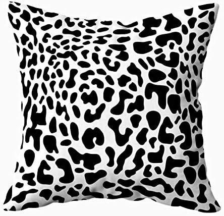 Shorping Body Pillow Case with Zipper, Zippered Pillowcases 20X20Inch Throw Pillow Covers Leopard Pattern Safari Textile Collection Black White Backgrounds amp Shop Textures for Home Sofa Bedding