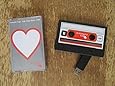 Cassette Tape USB Stick Flash Drive, 1 GB, 2.0 USB--Heart Design, Data Storage, Flash Drive, Jump Drive, Computer Data, Music Storage, Picture Storage