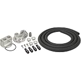 Derale 15718 Remote Oil Filter, Single Filter, 1/2 in NPT Thread Adapter, 10 ft Hose, 1/2 in NPT Thread Housing, 20 mm x 1.50 Adapter Thread, Fittings/Hardware, Universal, Kit