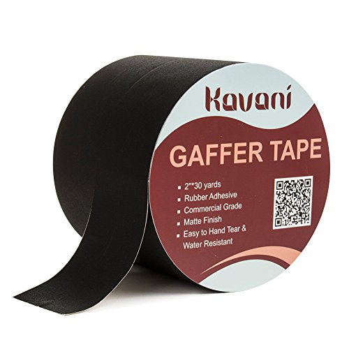 KAVANI Premium Gaffer Tape with Rubber Adhesive 2 Pack of 2inch X 30yards Black - Thumbnail 7