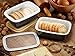 Butter Dish with Lid (Charcoal) | Covered Enamel Keeper with Beech Wood Top & Plastic Lid for Airtight Storage of Cheese | Tray Holds Half Pound of Stick Butter | Durable Food Storage Container