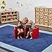 ECR4Kids Tri-Me 3-in-1 Cube Chair, Portable Indoor/Outdoor Play Seat or Table for Kids and Toddlers, Red