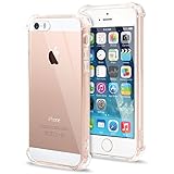 Basse Case Compatible iPhone 5 /5S, Basse Crystal Clear Shock-Absorption, Bumper Cover Anti-Scratch Case for Apple iPhone 5, 5S, SE (4.7 inch) – Clear