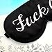 Coucoland 100% Mulberry Silk Funny Sleeping Eye Mask Cover Blindfold for Sleep Adjustable Head Straps with Two Ear Plugs