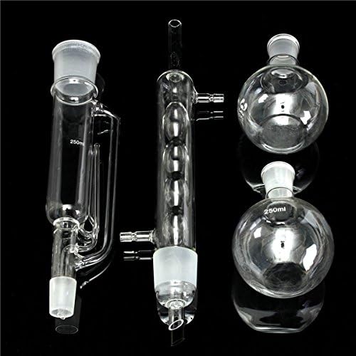 MYAMIA 250Ml Soxhlet Extractor Spherical Fat Extractor With 2 Bottle Lab Glassware