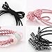 Hair Ties for Girls and Women, Funtopia 20 Pcs Pearls Lucky Bowknot Flower Hair Accessories Hair Rope Elastic Rubber Band for Hair Fashion Ponytail Holder for Thick Hair or Thin Hair - Mixed Color