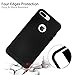 FARSIC Case for iPhone 7 Plus, [Resilient Strength] Flexible Durability, Durable Anti-Slip, TPU Defensive Case for Apple iPhone 7 Plus - Black