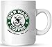 Star Wars Coffee - Yoda - Drink Coffee You Must - 11oz Ceramic Coffee Mug - White Mug - Black and Green One-Sided Print - Gloss Finish