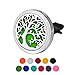 HOUSWEETY Car Air Freshener Aromatherapy Essential Oil Diffuser - Tree of Life Stainless Steel Locket,11 Refill Pads (with Gift Bag)