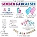 Gender Reveal Party Supplies Pack by ARTIT with 36' Big Black Balloon, Pink and Blue Confetti - Baby Shower Decorations Kit with Boy or Girl Favors - Banner Centerpiece Swirls Tablecloth Photo Props