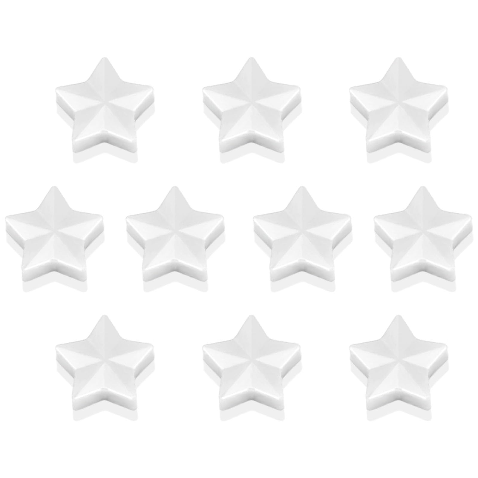PYJLBX 10Pcs Fridge Magnets – Strong Mini Magnets for Whiteboard, Notice Board, Crafts – Heavy Duty Small Cute Magnets for Adults, Kitchen, Office, Home – Decorative Magnet Magnetic Dots (Star, White)