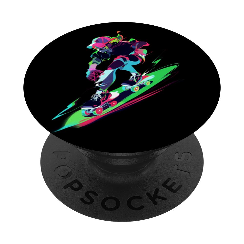 Roller Skating Roller Skates Ramp Roller Skater PopSockets Swappable PopGrip