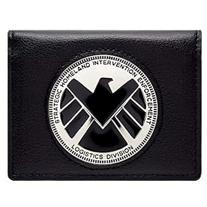 Marvel Avengers Agents of Shield Phil Coulson Distintivo Nero Portafoglio
