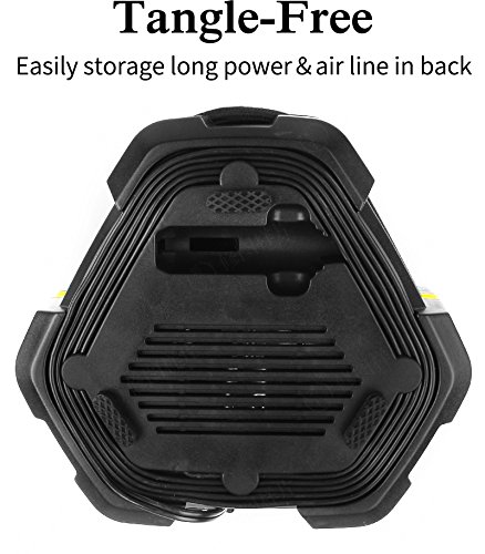 Hippih Car Air Pump- 12V DC 150PSI Portable Electric Auto Air Compressor Pump and Car Tire Inflator(Electronic Watch) 004