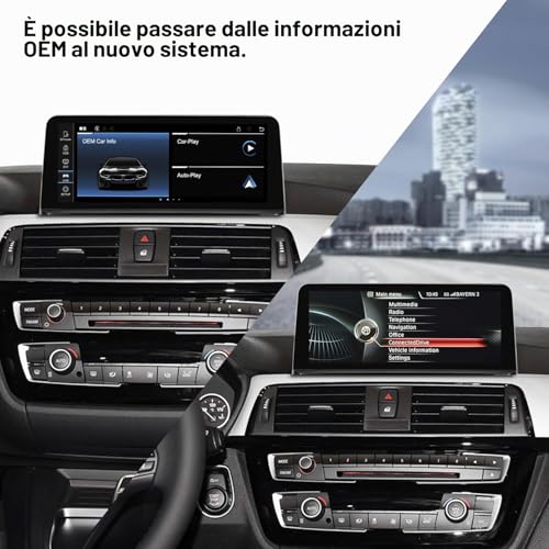 PEMP Linux Display for BMW 1 Series F20 F21 F22 3 Series F30 F31 F32 F33 F34 F35 NBT CIC Wired and Wireless CarPlay Android Car Use the Original Bluetooth Screen 1920 x 720 (2012-2017)