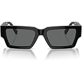 Versace Unisex Sunglasses Havana Frame, Dark Grey Lenses, 54MM