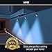 [25 LED] Solar Outdoor Patio Deck Lights – SUPER BRIGHT Outside Motion Sensor Security Sun Powered Lighting For Yard, Backyard, Pathway, Driveway, 4 Pack