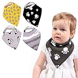 Bandana Bibs for Babies and Toddlers, Unique Infant Gift, Unisex, Extra Absorbent, Adjustable, By Ikkletots.