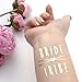 Bachelorette Party Bride Tribe Temporary Gold Tattoos - Great Party Favors