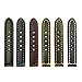 StrapsCo Vintage Thick Leather Watch Band with Heavy Duty Stitching