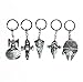 yunko Star Wars Slave I Destroyer Millennium Falcon ,Star Trek Enterprise Replica Keychain Keyring (Set of5)