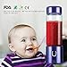 Portable Glass Smoothie Blender, Kacsoo SPOW S650 USB Rechargeable Personal Blender Juicer Cup, Single Serve Travel Blender for Shakes and Smoothies, with 5200 mAh Rechargeable Battery (Purple)
