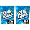 ICE BREAKERS Ice Cubes Peppermint Sugar Free Chewing Gum Pouch, 8.11 Oz (100 Pieces) (Pack of 2)