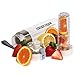 CSJ’s Forever Fusion Water Bottle - The Best Sport Infuser On The Market - Infuses Flavor With Fruit, Herbs, and Vegetables, FREE BONUS Insulated Cover and Recipes, NEW Bottom Removable Filter White