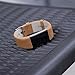 Henoda Replacement Bands Compatible with Fitbit Charge 2, Classic Genuine Leather Charge 2 Band Fitness Wristband for Women Men Small Large Brown