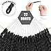 Crotchet Braids Box Braids Hair Extensions Ombre Black Brown Burgundy Kanekalon Braiding Hair (24inch, 1B-27)