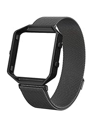 Fitbit Blaze Wearlizer Milanese Loop correa de reloj de repuesto, acero inoxidable, para Fitbit Blaze, s, S Negro