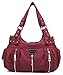 Scarleton Purses for Women Large Hobo Bags Washed Vegan Leather Shoulder Bag Satchel Tote Top Handle Handbags, H129216, Purple