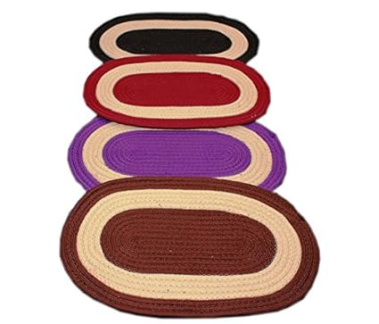 Online Quality Store Perfect Entrance Door mats Premium Quality Set of 4 (Multi, 16 * 24)