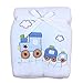 Spasilk Baby-Boys Newborn Extra Thick Plush Blanket with Satin Trim, Blue Train, 30 Inchx40 Inch