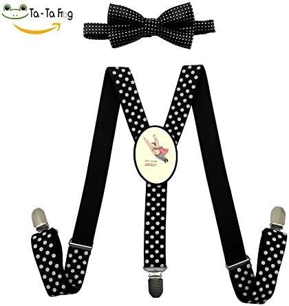 Xiacai Flying Superhero Suspender&amp;Bow Tie Set Adjustable Clip-On Y-Suspender Kids