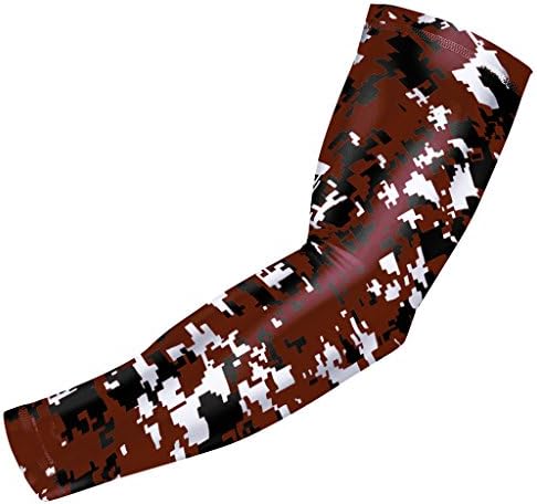 bucwild Sports Compression Arm Sleeve - Youth & Adult Sizes - Baseball Football Basketball Sports (1 Arm Sleeve)