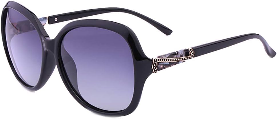 miaopai Sunglasses Polarisasi Pigura Gedhe Nyopir Kacamata Hitam Unisex [Ireng Padhang]