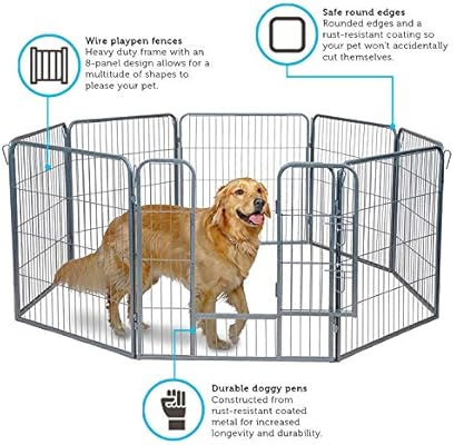 oxgord heavy duty metal tube exercise pet playpen
