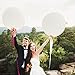10 Pieces 36 inch White Balloons White Giant Balloons Big Large Balloons with 65 Feet Long Artificial Vine for Wedding Birthday Party Decorations (36 Inch)