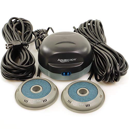 Natural Waterscapes Pond Heater and Pond Aerator Winterizing Kit for Koi Ponds up to 2,000 gallons- Includes Aquascape 75000 Pond Air 2 Double Outlet Aeration Kit and K H Pond Deicer 250 watt