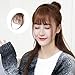 AOSOME 100% Real Human Hair Bangs Clip Fringe with Temple Handmade Clip In Hair Extension Brown