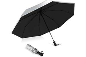HEXSOLID 42/46/50inch Compact Umbrella Travel Size Umbrellas for Rain Waterproof And Wind Resistant Auto Open Close UPF 50+ UV Umbrella Sun Umbrellas UV Protection