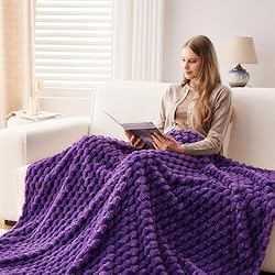NEWCOSPLAY Super Soft Throw Blanket Purple Premium