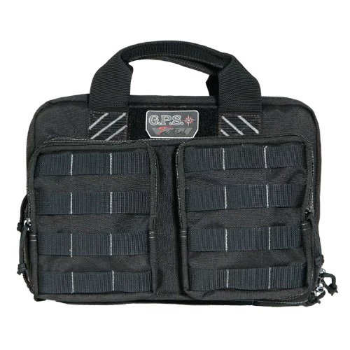G.P.S. Tactical Quad Plus 2 Pistol Case Black GPS-1311PCB