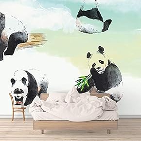 Wall Murals for Bedroom Beautiful Pictures Collection Panda Wings Removable Wallpaper Peel and Stick Wall Stickers - 66x96 inches