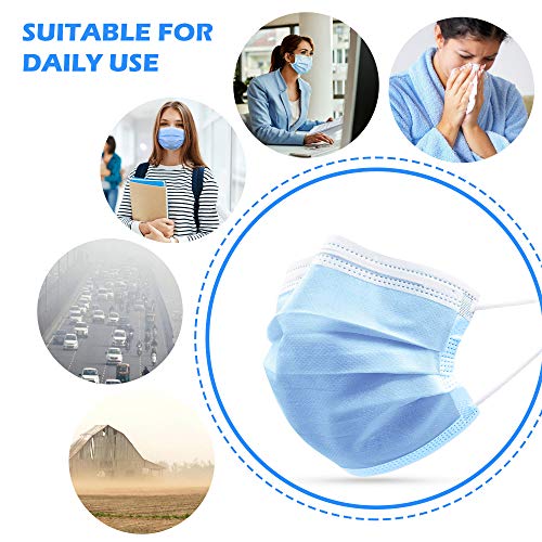 SG SUGU 50 Pcs Disposable 3 Ply Safety Face Mask for Protection With
