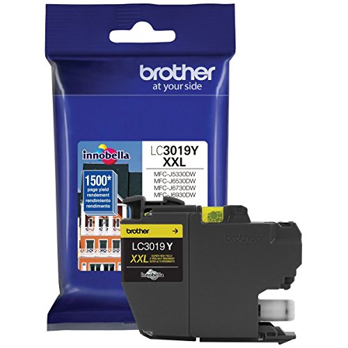BrotherLC3019Y Super High Yield Yellow Ink Cartridge, 1 Size